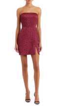 Amanda Uprichard Arely Strapless Textured Mini Dress