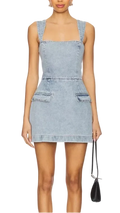 Amanda Uprichard Bethank Denim Skort Romper