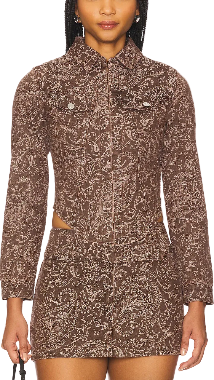 Amanda Uprichard Bristol Paisley Western Top