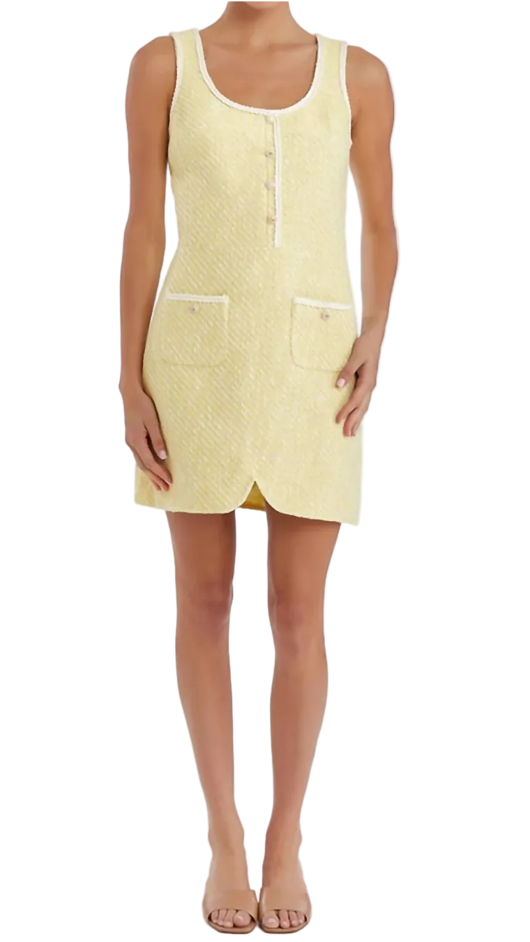Amanda Uprichard Caligari Textured Shift Mini Dress