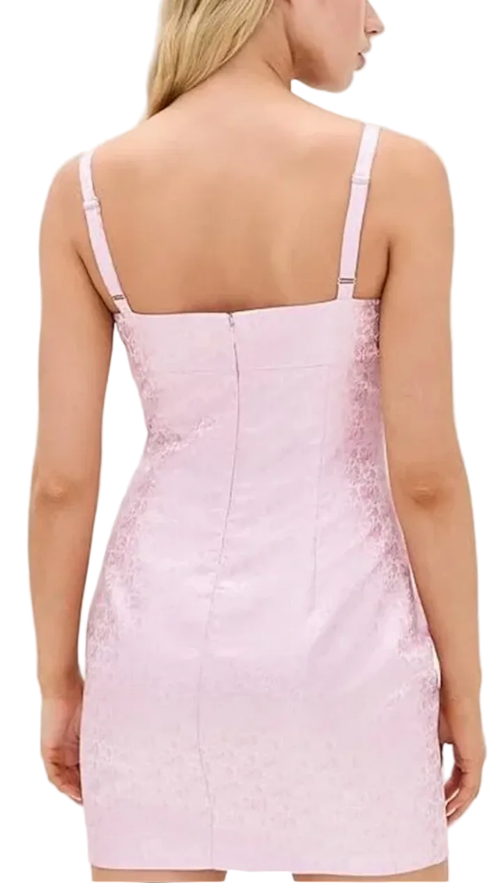 Amanda Uprichard Deserae Floral Jacquard Satin Mini Dress