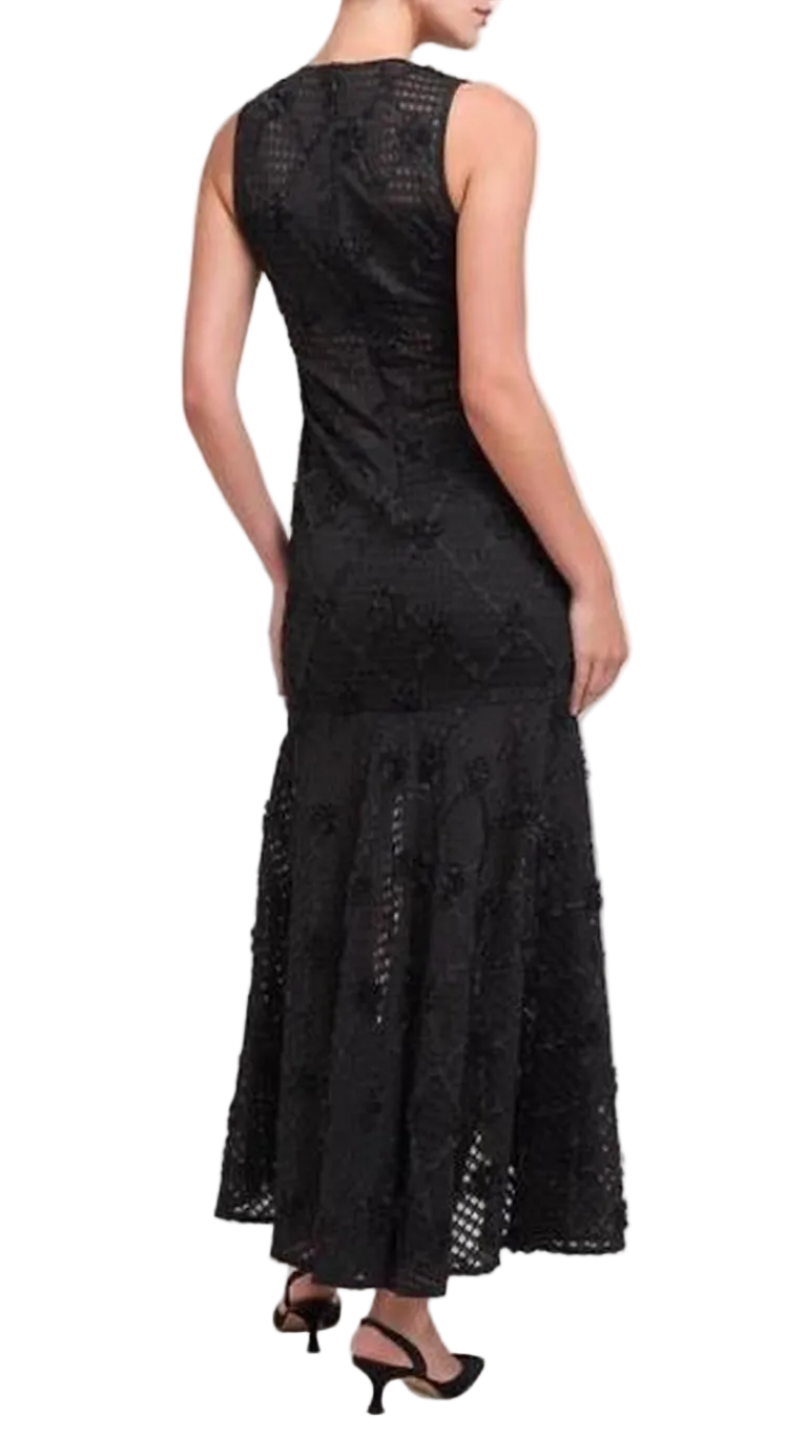 Amanda Uprichard Lauritta Sheer Lace Maxi Dress