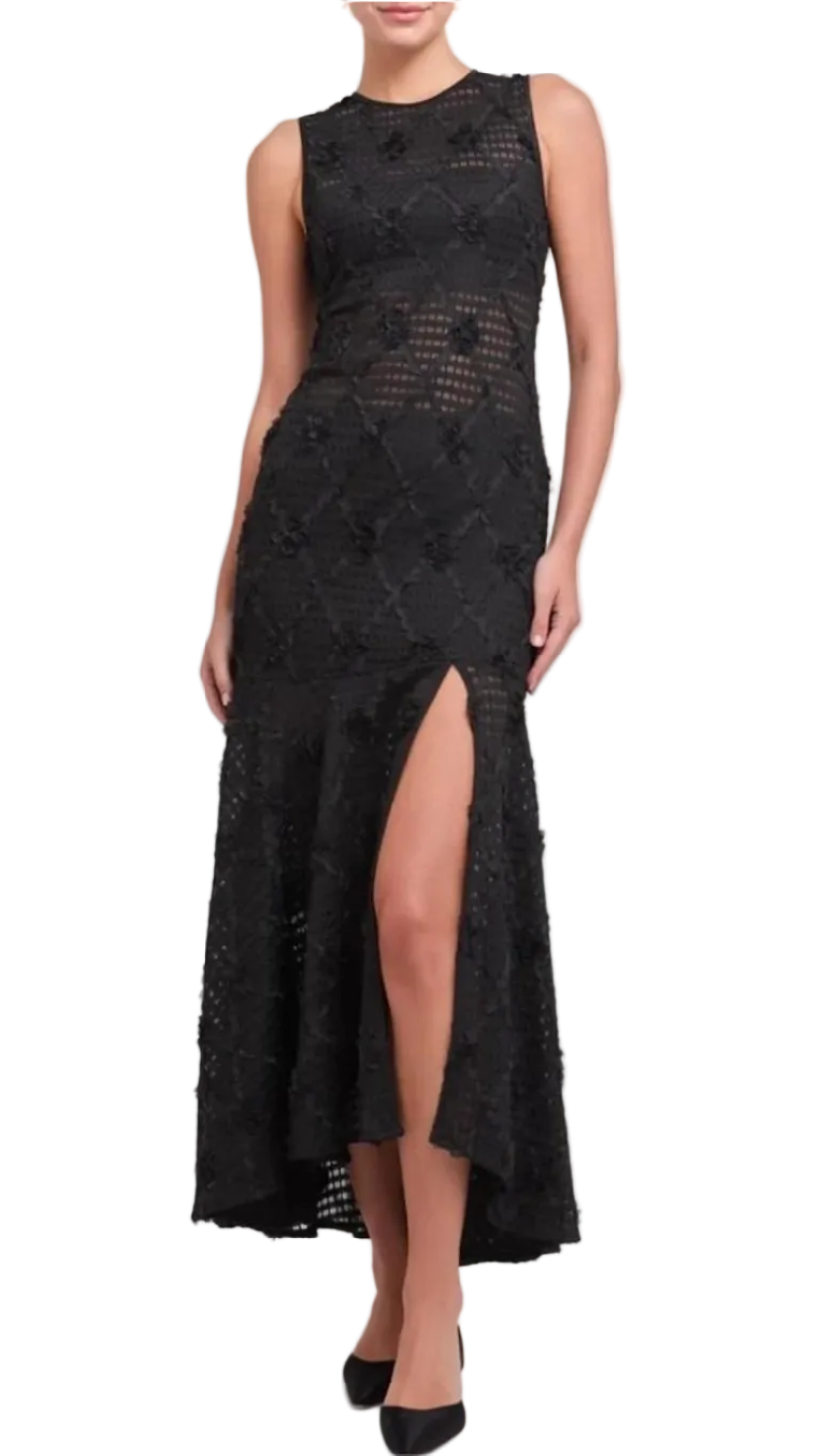 Amanda Uprichard Lauritta Sheer Lace Maxi Dress