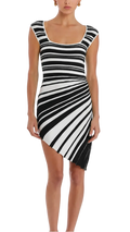 Amanda Uprichard Lizette Stripe Mini Dress