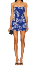 Amanda Uprichard Lucienne Floral Strapless Structured Top