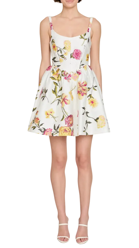 Amanda Uprichard Mabel Dress Floral and White