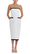 Amanda Uprichard Martini Strapless Midi Dress