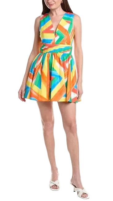 Milly Nikki Stripe Poplin Mini Dress
