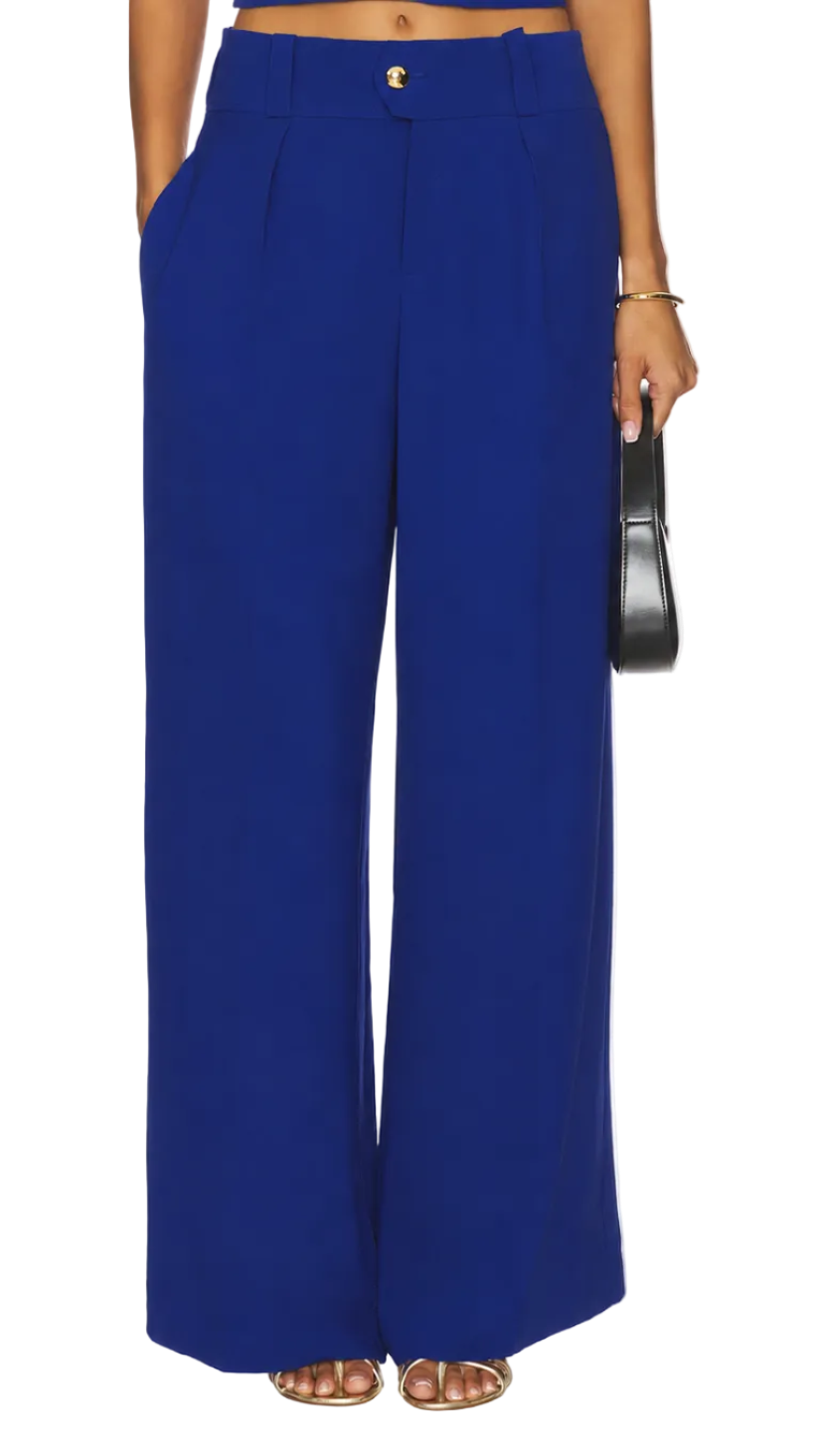 Amanda Uprichard Noho Wide Leg Pleated Pants