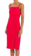 Amanda Uprichard Perkins Red Spaghetti Strap Midi Dress