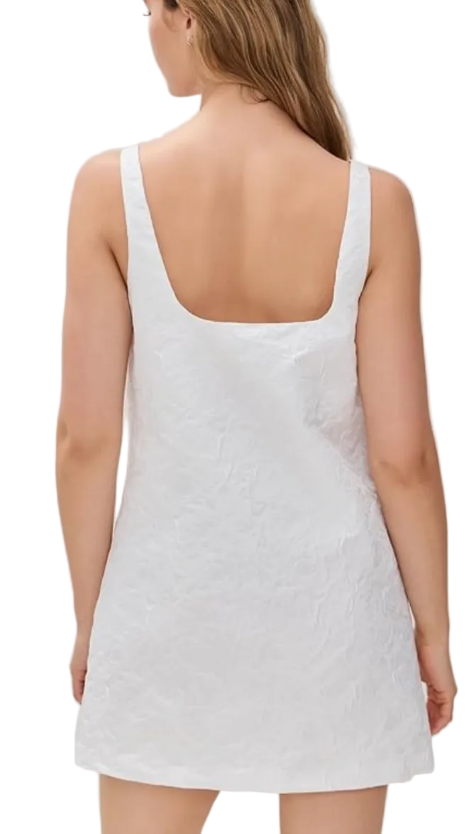 White sleeveless dress Amanda Uprichard Rinaldi Jacquard Shift Mini Dress
