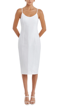 Amanda Uprichard Rocco Spaghetti Strap Fitted Midi Dress