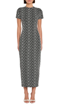 Amanda Uprichard Rosaria Floral Stretch Short Sleeve Maxi Dress