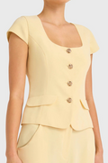 Amanda Uprichard Kya Top Yellow