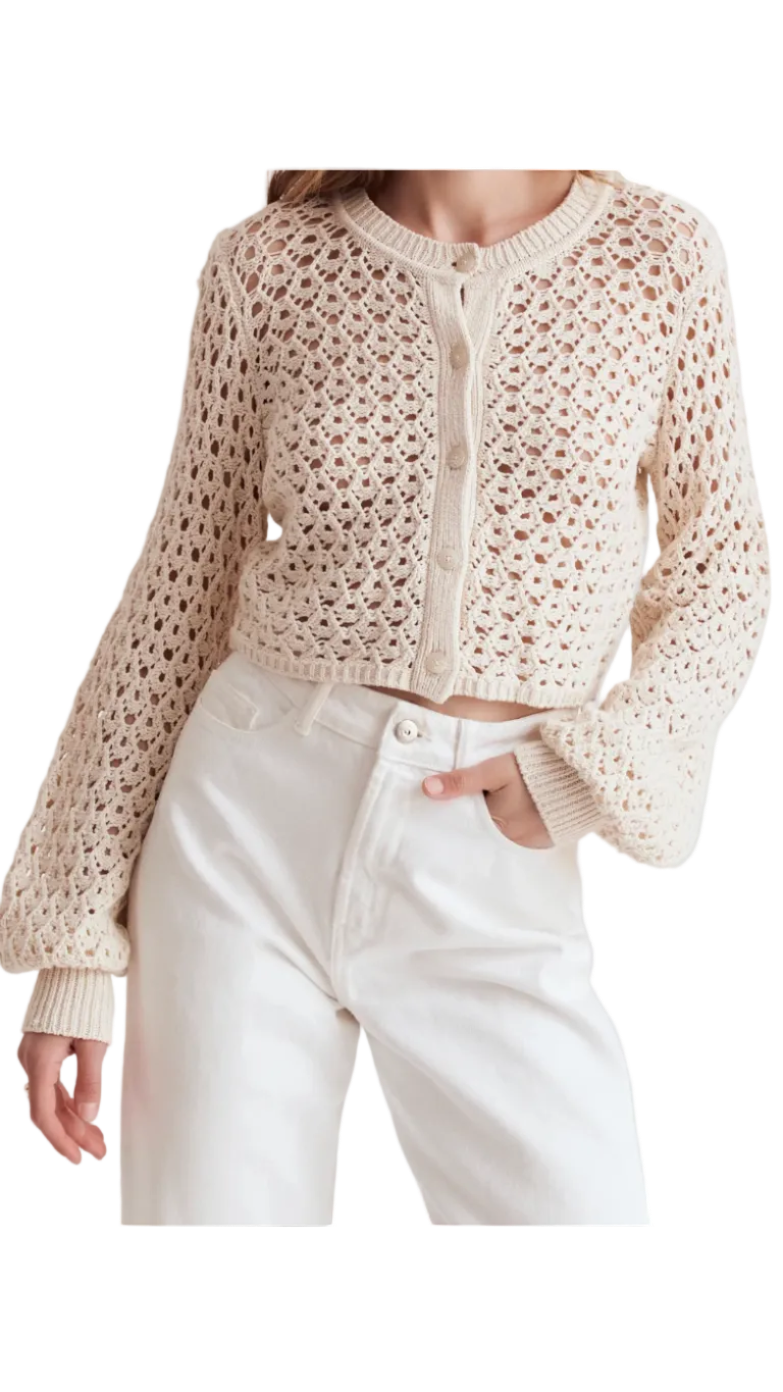 Toccin Tori Blouson Sleeve Cardigan