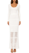 Milly Sheer Knit Fit & Flare Midi Dress