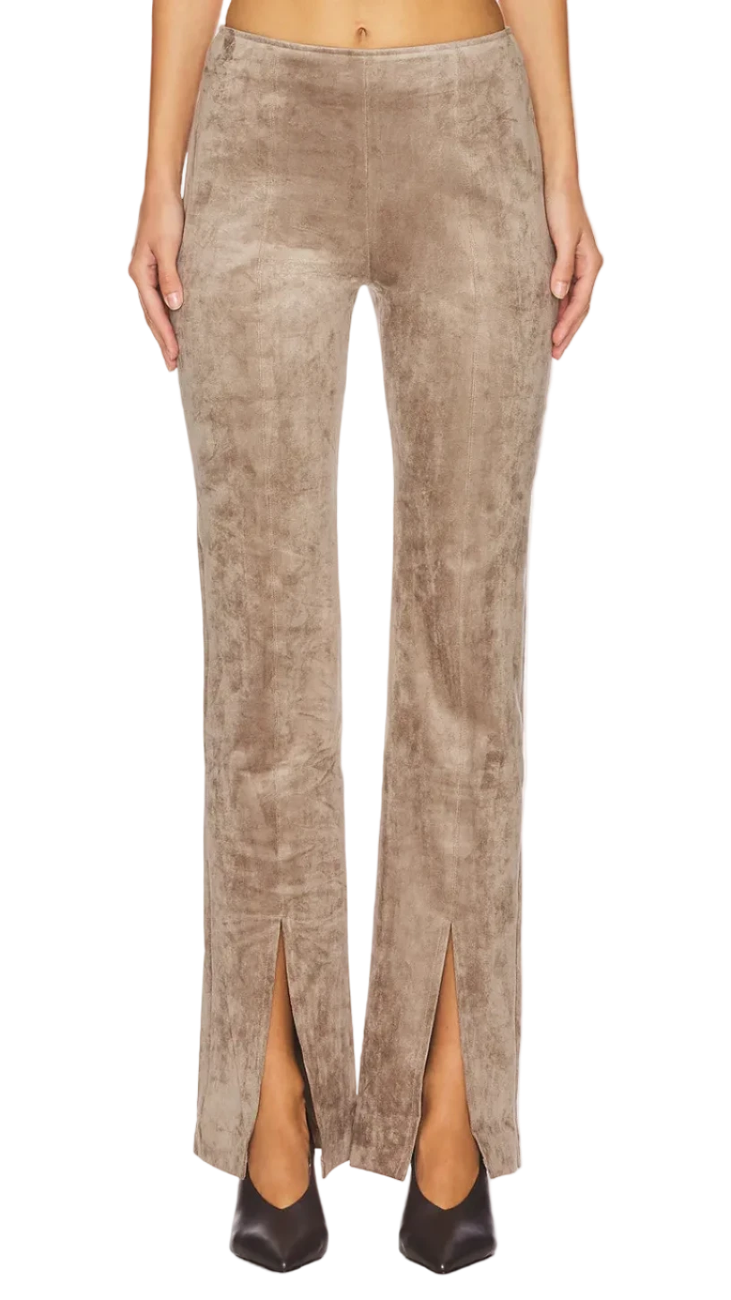 Amanda Uprichard Tavira Faux Suede Slim Pants
