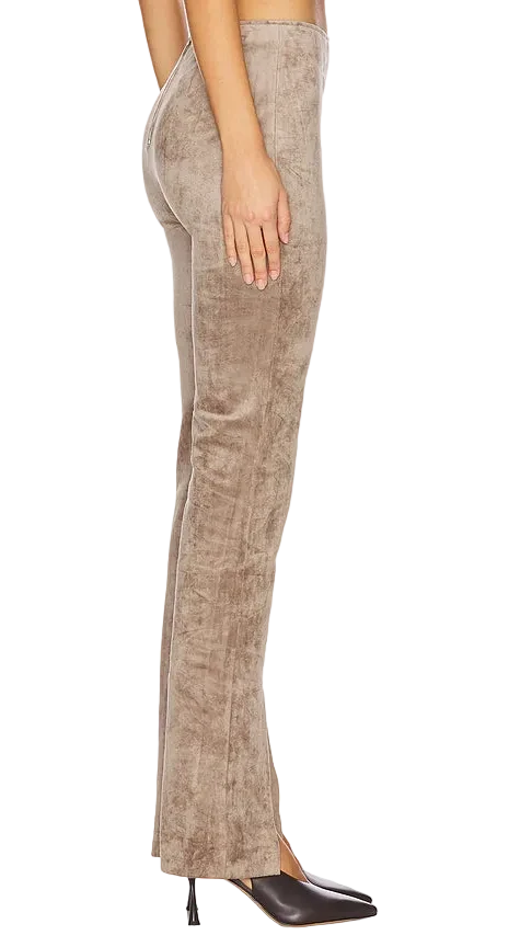 Amanda Uprichard Tavira Faux Suede Slim Pants